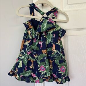 Janie and Jack Tropical Print Ruffle Dress